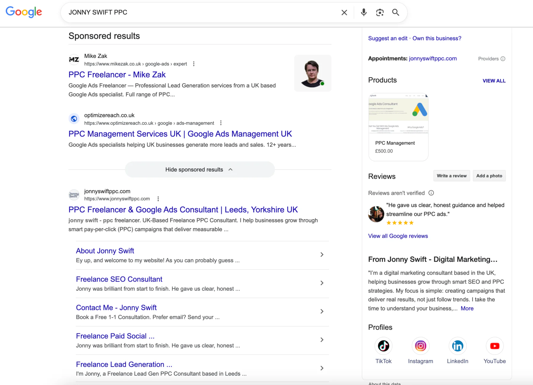Competitors bidding on my name on Google Ads