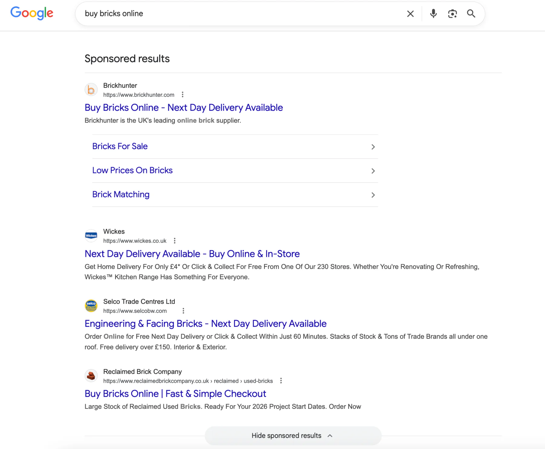 Example of different ads to draw inspo for Google Ads