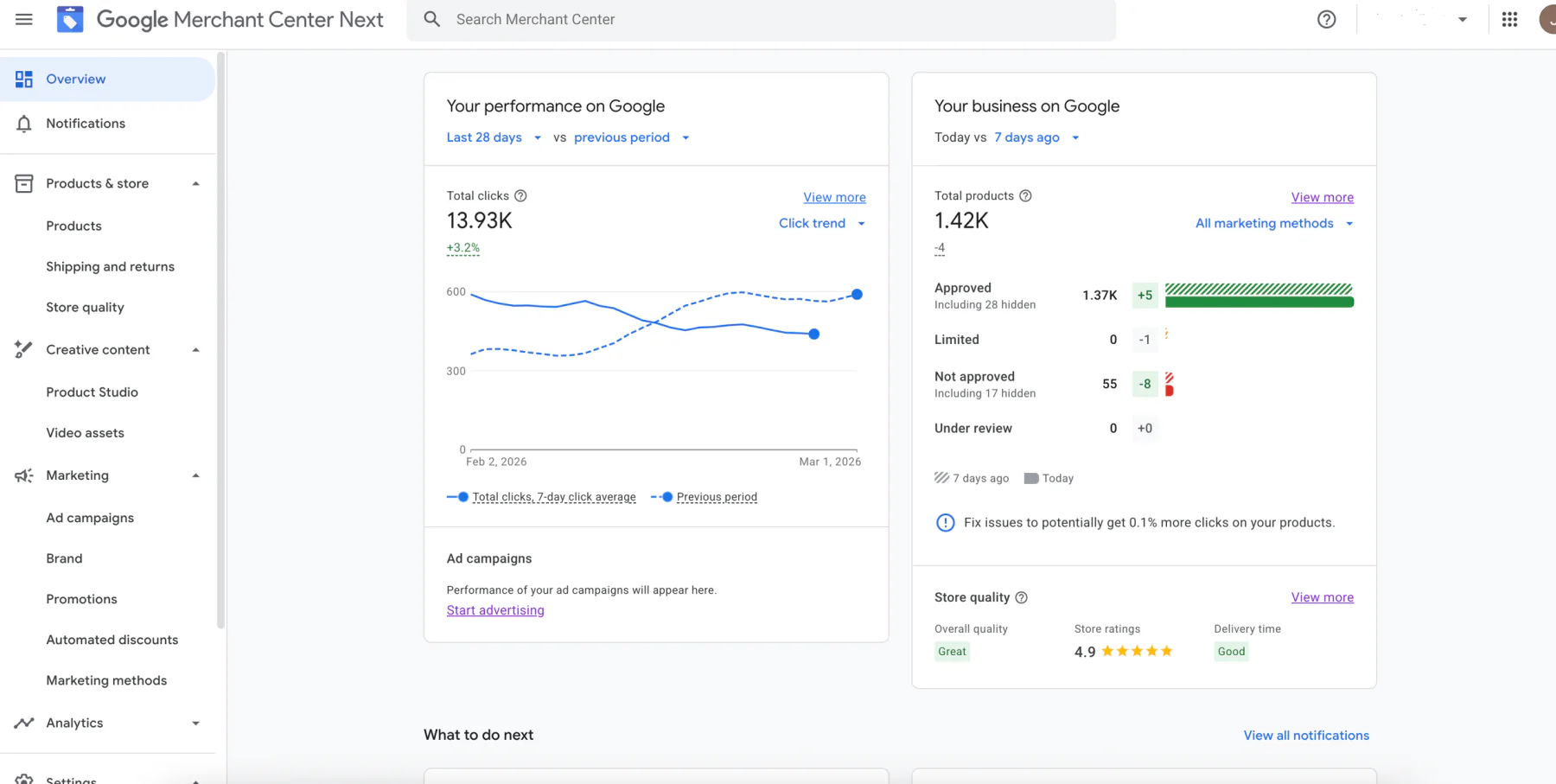 Google merchant centre example