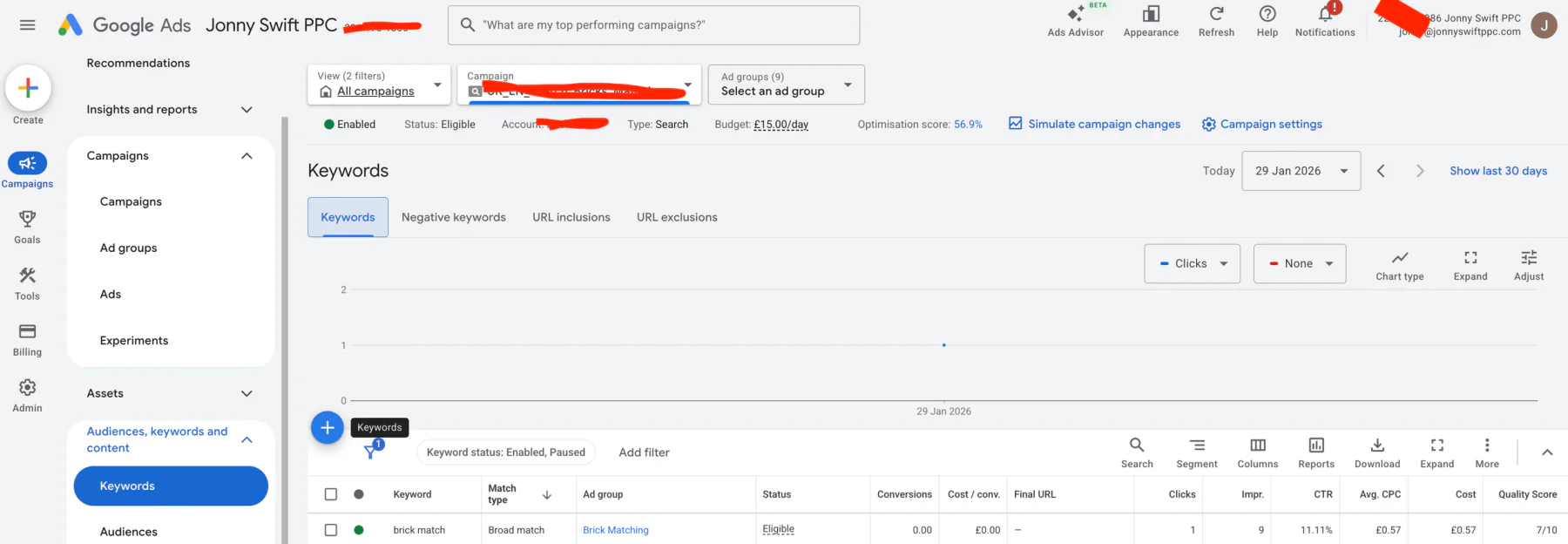 Where to find keywords on Google Ads